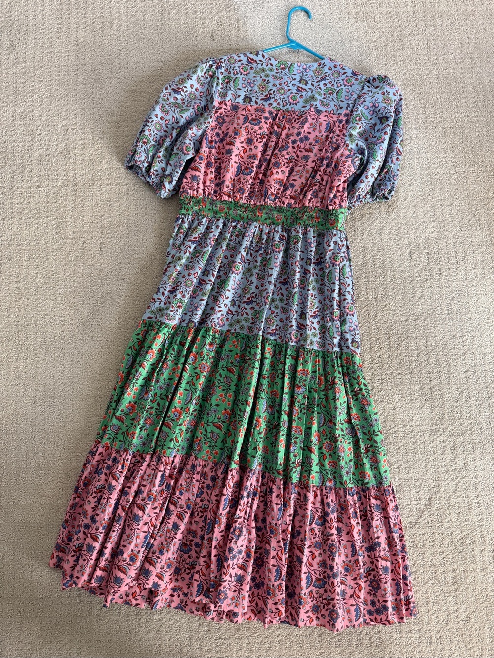 Boden Puff Sleeve Tiered Midi Dress - Picture 3 of 5